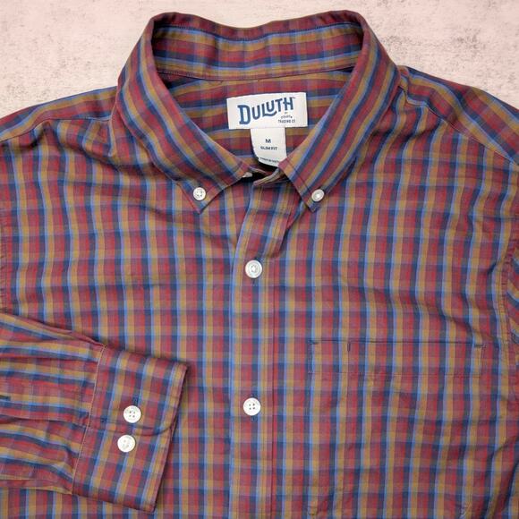 Duluth Men's Slim Fit Button Down Shirt - Medium Plaid - Picture 1 of 5